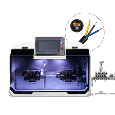 Máquina automática para cortar y pelar cables